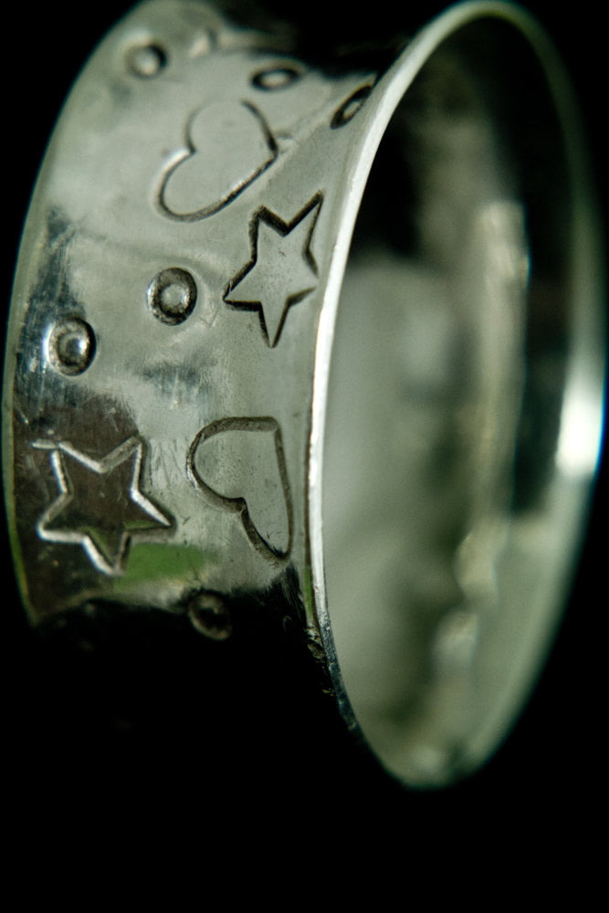 Silver Stars n Hearts Ring image 2