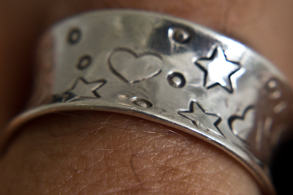 Silver Stars n Hearts Ring image 3
