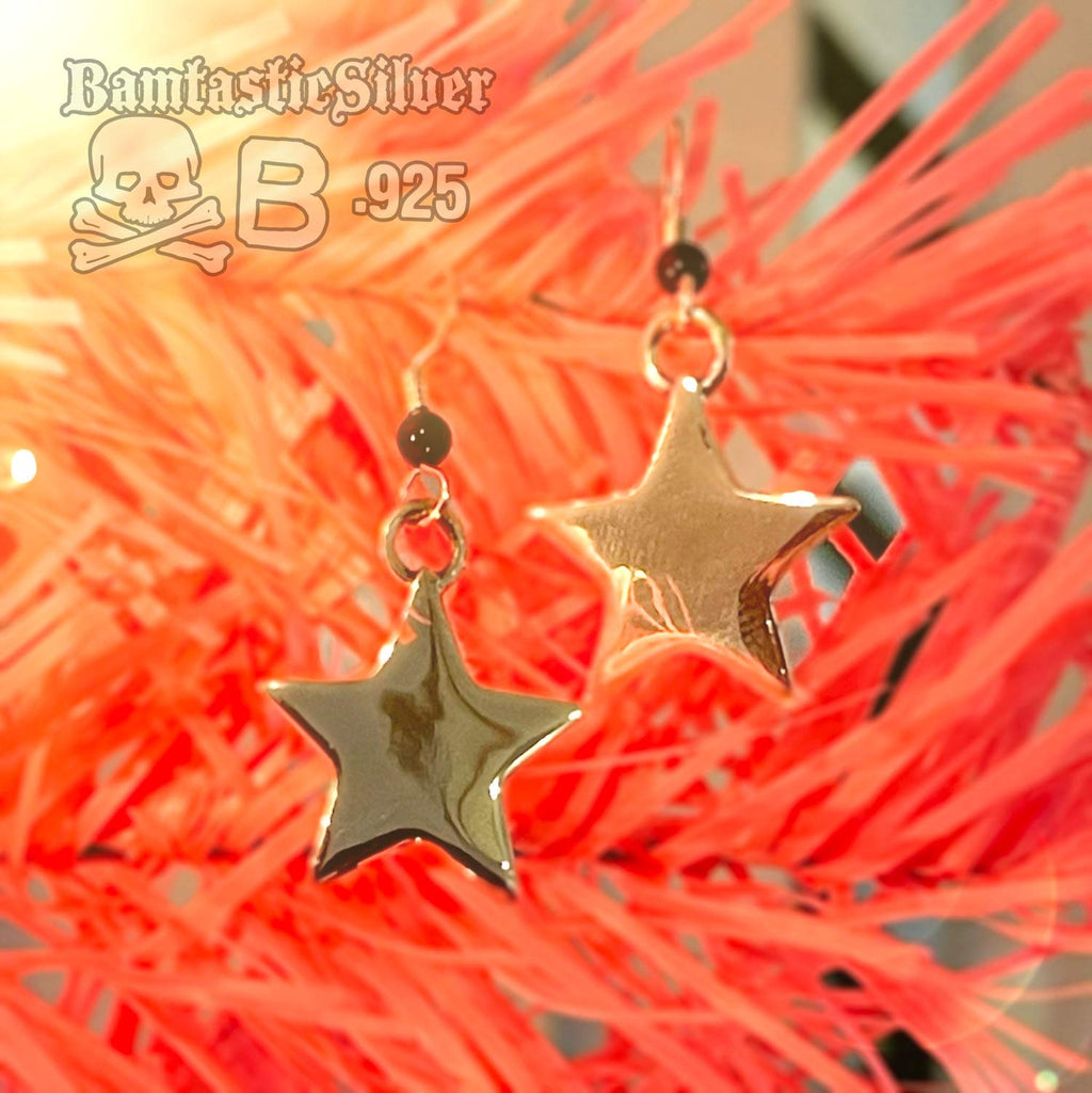 Silver Star Earrings image 2