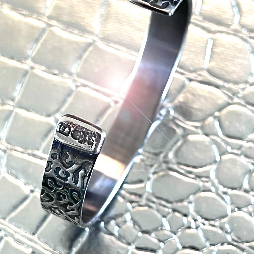 Silver Leopard Skin Bangle image 2