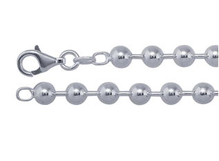18 or 20 or 24 inch (5.0mm) Ball chain sterling silver image 1