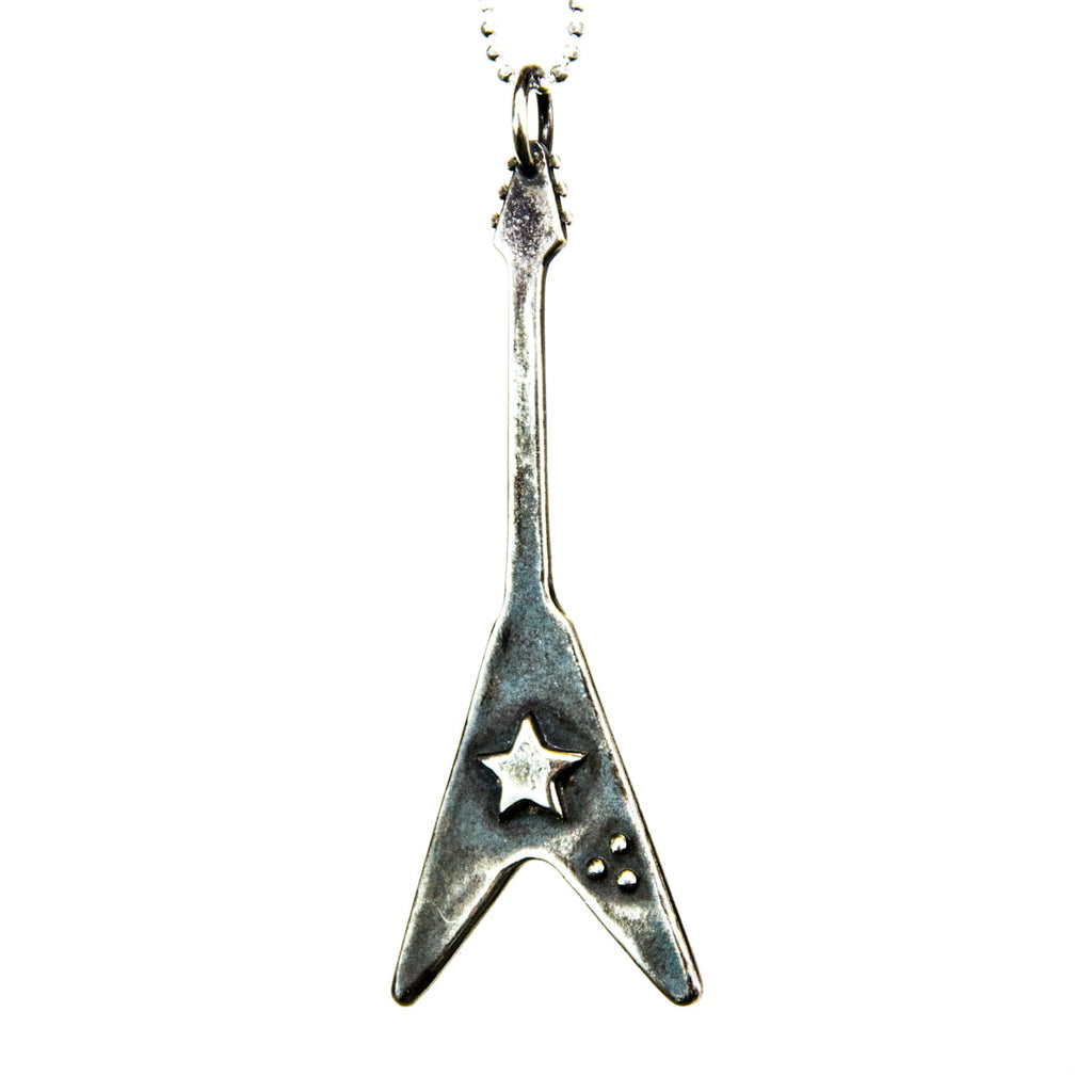 Silver Flying V Pendant image 3