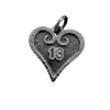 Heart 13 Pendant on clean background.