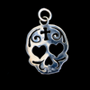 Lola Bell Skull Pendant on black