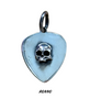 skull guitar pic pendant sterling silver